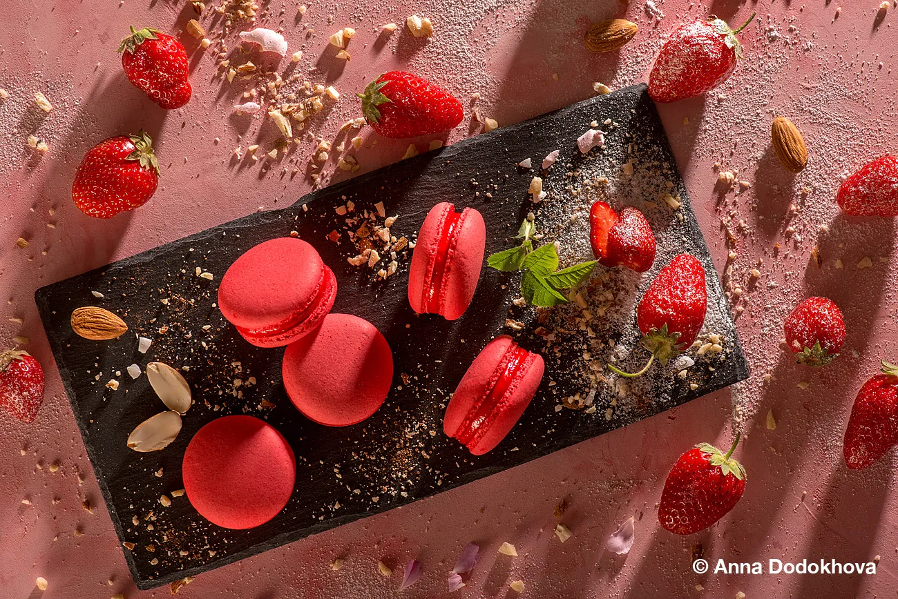 Фотосъёмка макарон кондитерской Jon Macaron. Фуд-фотограф, фуд-стилист Анна Додохова