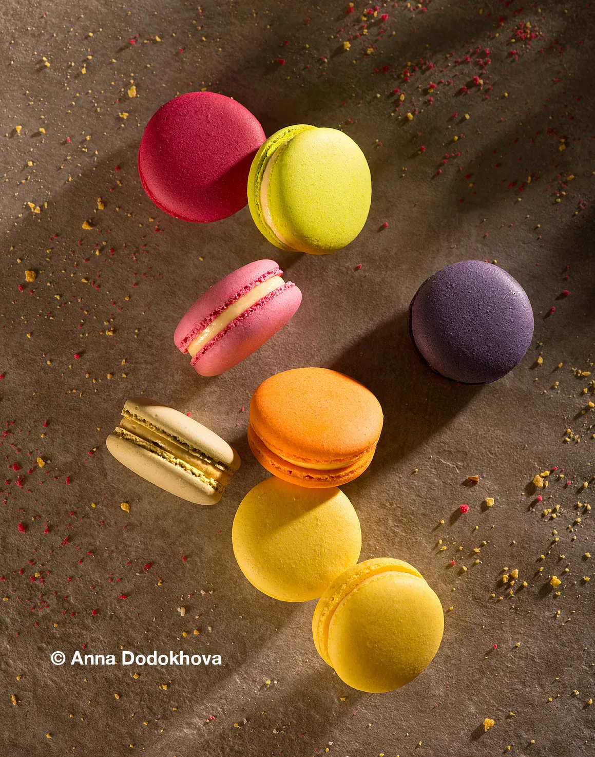 Фотосъёмка макарон кондитерской Jon Macaron. Фуд-фотограф, фуд-стилист Анна Додохова