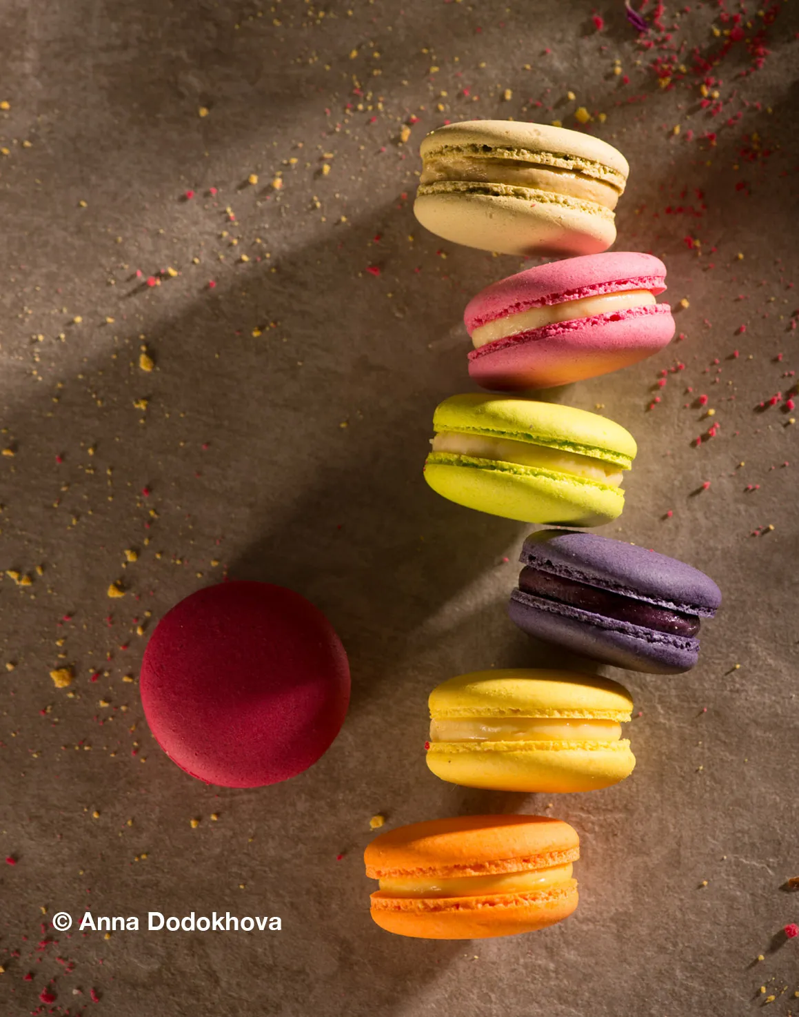 Фотосъёмка макарон кондитерской Jon Macaron. Фуд-фотограф, фуд-стилист Анна Додохова