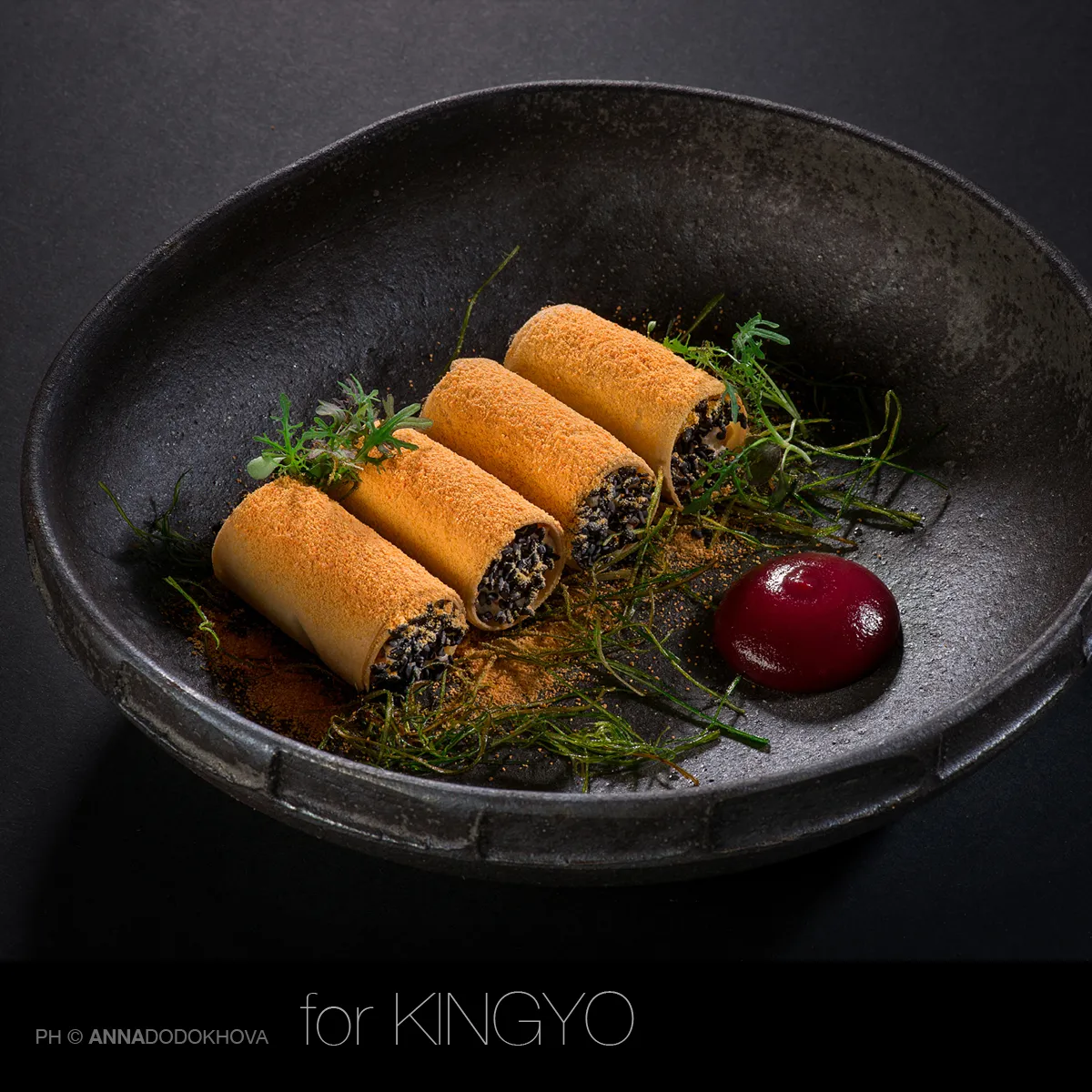 Фотосъёмка блюд ресторана японской кухни Kingyo. Фуд-фотограф, фуд-стилист Анна Додохова