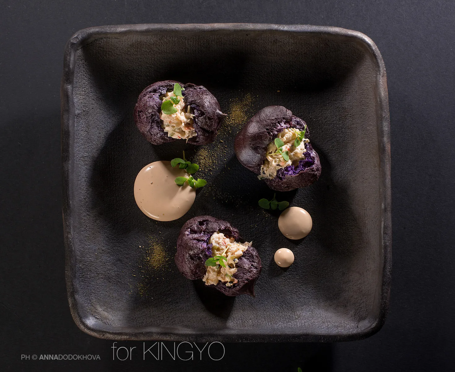 Фотосъёмка блюд ресторана японской кухни Kingyo. Фуд-фотограф, фуд-стилист Анна Додохова