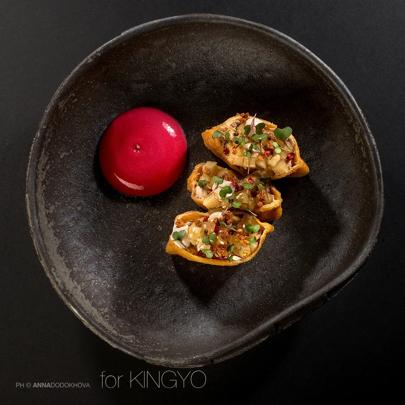 Фотосъёмка блюд ресторана японской кухни Kingyo. Фуд-фотограф, фуд-стилист Анна Додохова