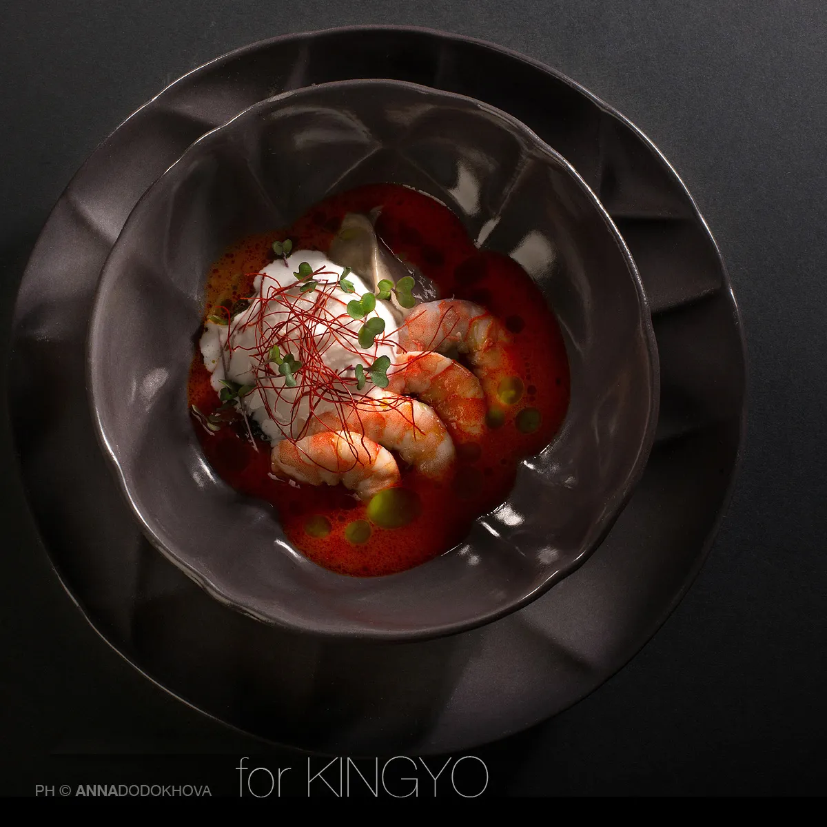 Фотосъёмка блюд ресторана японской кухни Kingyo. Фуд-фотограф, фуд-стилист Анна Додохова