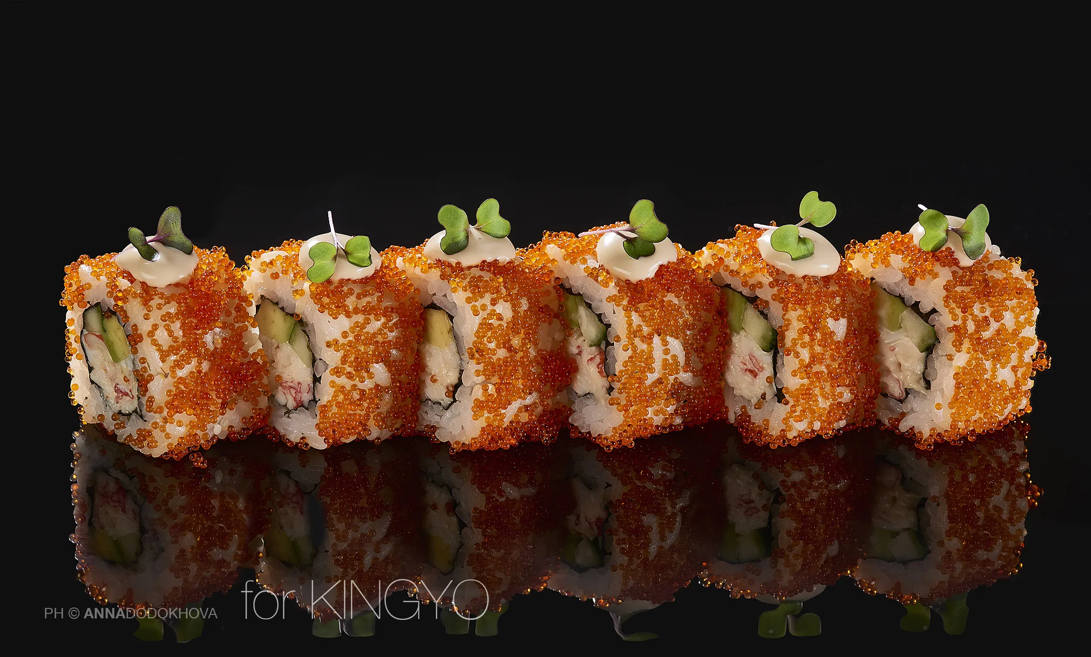 Фотосъёмка блюд ресторана японской кухни Kingyo. Фуд-фотограф, фуд-стилист Анна Додохова