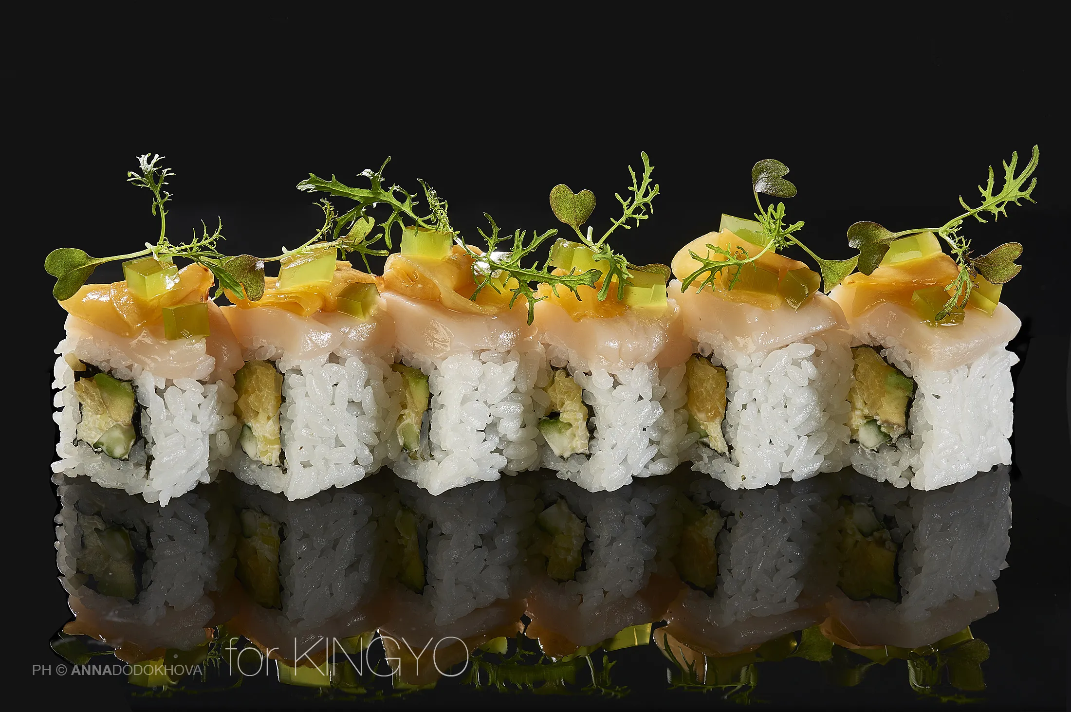 Фотосъёмка блюд ресторана японской кухни Kingyo. Фуд-фотограф, фуд-стилист Анна Додохова