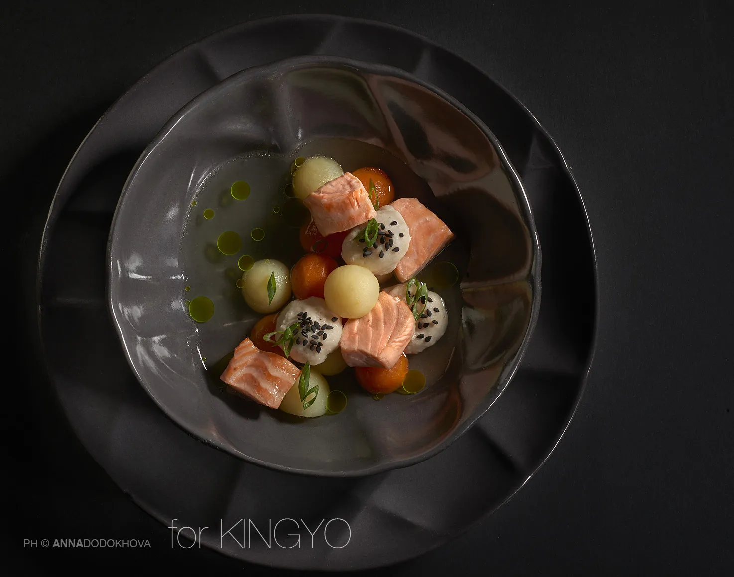 Фотосъёмка блюд ресторана японской кухни Kingyo. Фуд-фотограф, фуд-стилист Анна Додохова